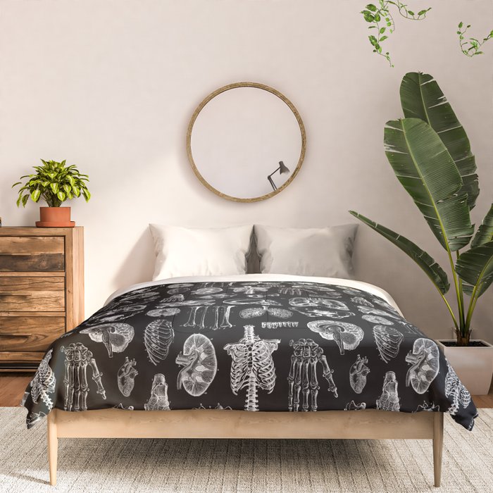 Human Anatomy Black & White Comforter Gallery Image 3