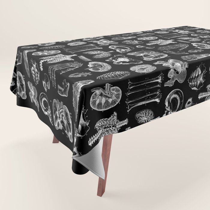 Human Anatomy Black & White Tablecloth Gallery Image 1