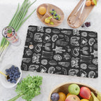 Human Anatomy Black & White Cutting Board Gallery Image 2