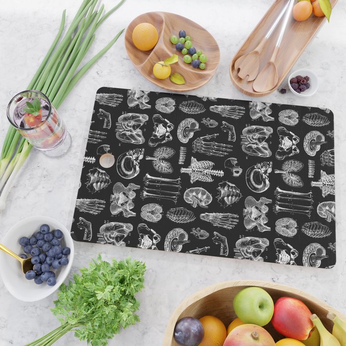 Human Anatomy Black & White Cutting Board Gallery Image 2