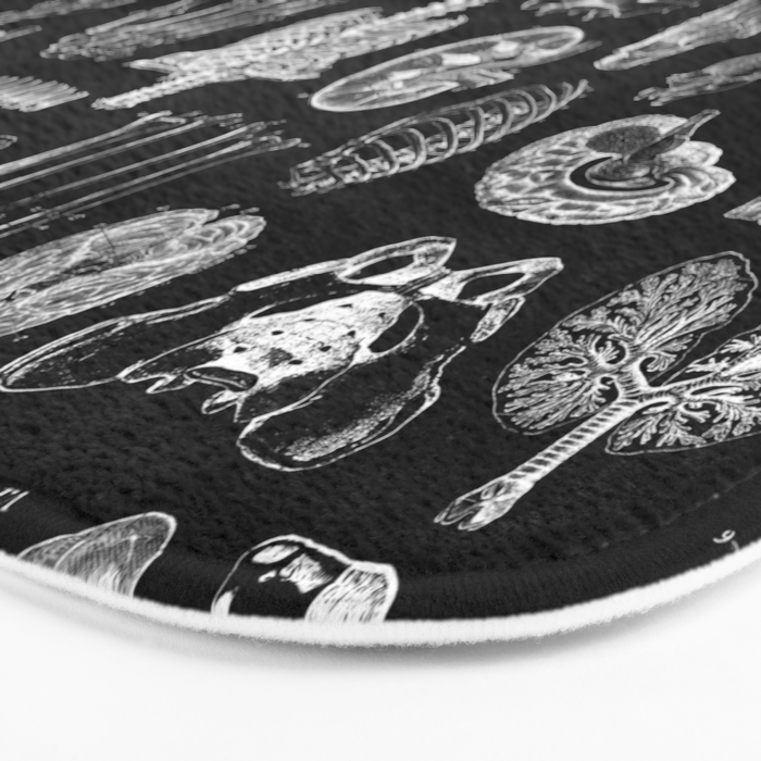 Human Anatomy Black & White Bath Mat Gallery Image 3