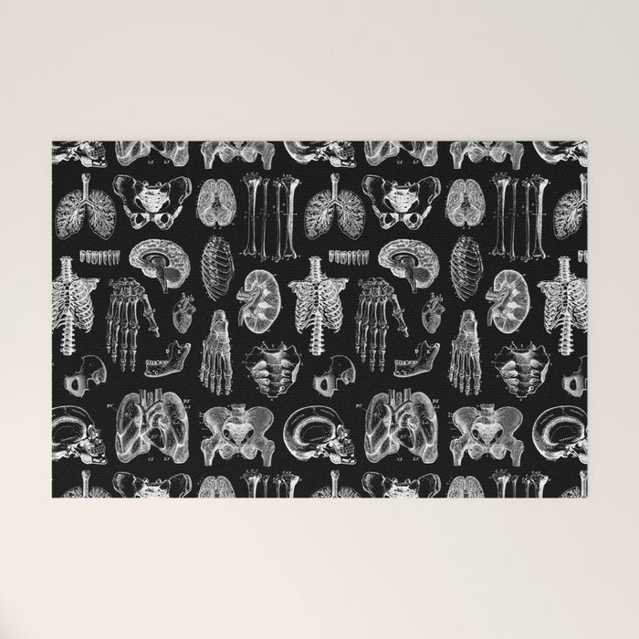 Human Anatomy Black & White Welcome Mat Gallery Image 1