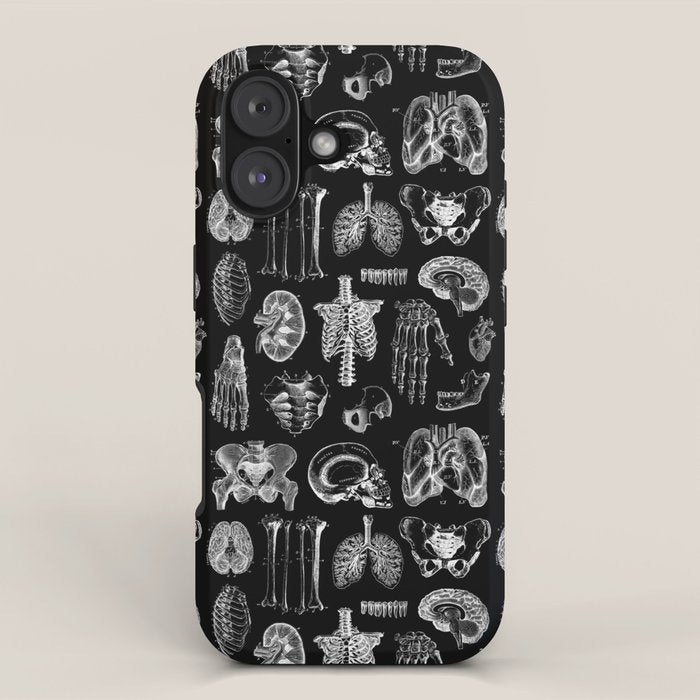 Human Anatomy Black & White iPhone Case Gallery Image 1