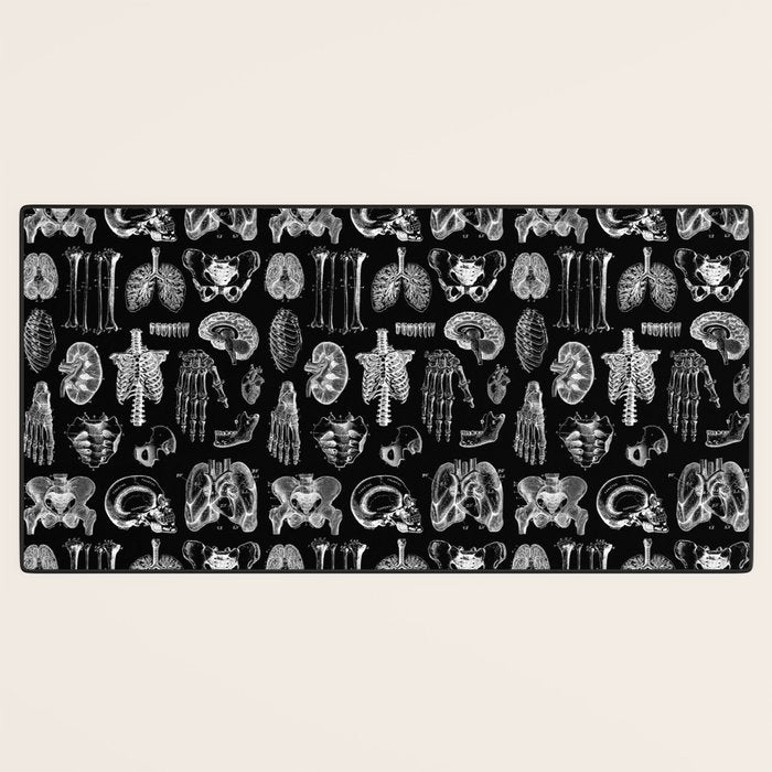 Human Anatomy Black & White Desk Mat Gallery Image 3