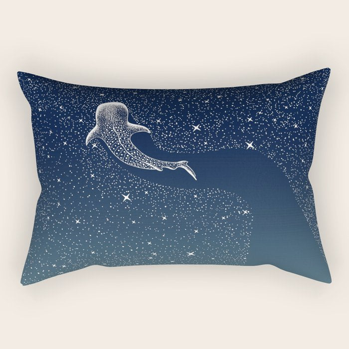 Star Eater COLOR GRAD -  turquoise Rectangular Pillow Gallery Image 2