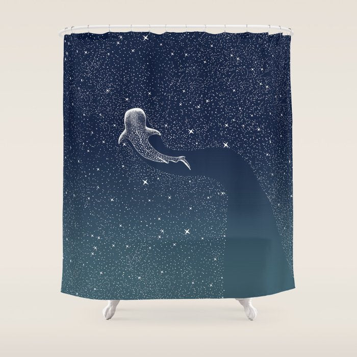 Star Eater COLOR GRAD -  turquoise Shower Curtain Gallery Image 1