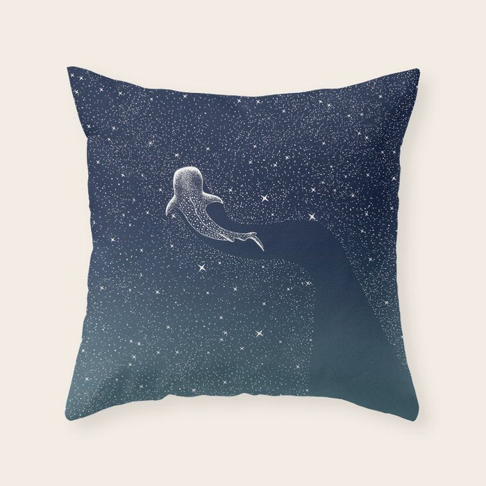 Star Eater COLOR GRAD -  turquoise Throw Pillow Gallery Image 6
