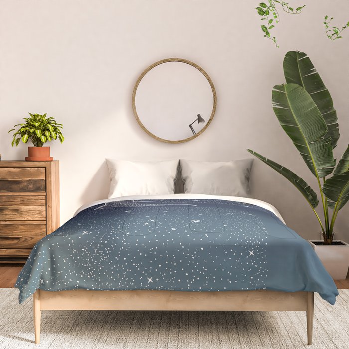 Star Eater COLOR GRAD -  turquoise Comforter Gallery Image 3