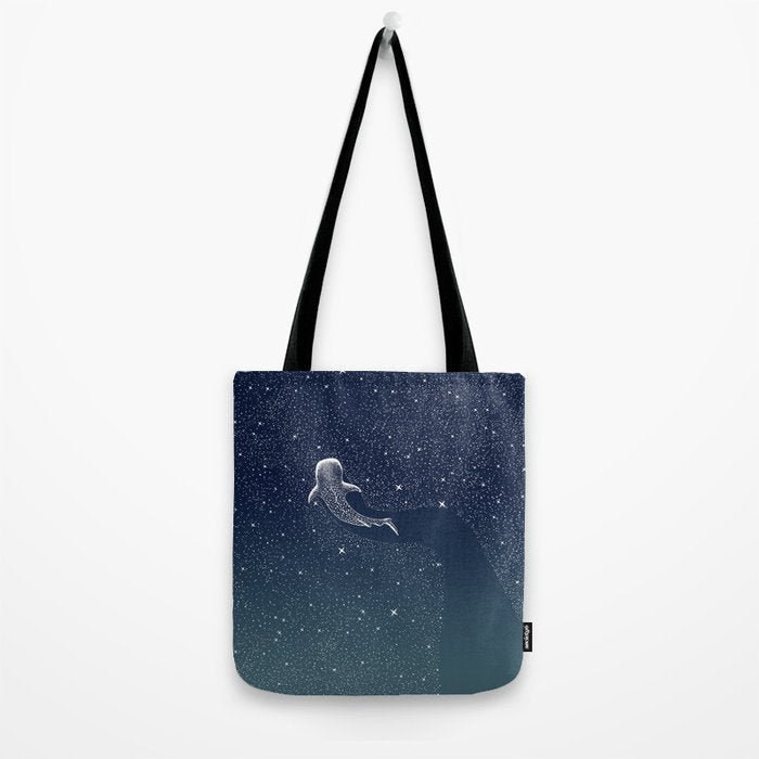 Star Eater COLOR GRAD -  turquoise Tote Bag Gallery Image 2