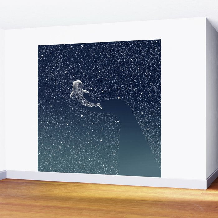 Star Eater COLOR GRAD -  turquoise Wall Mural Gallery Image 2