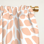 Floral Blooms, Peach and Gray Window Curtain Gallery Image 2