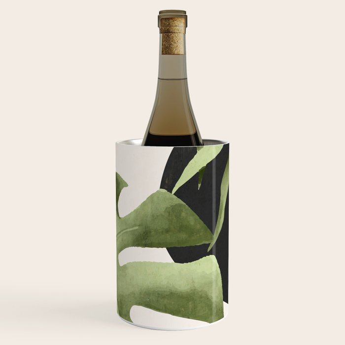 Abstract Art Tropical Leaves 23 Wine Chiller Gallery Image 1