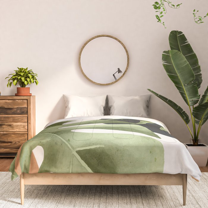 Abstract Art Tropical Leaves 23 Comforter Gallery Image 3