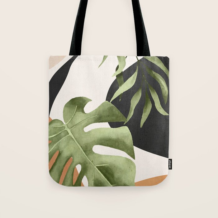 Abstract Art Tropical Leaves 23 Tote Bag Gallery Image 1