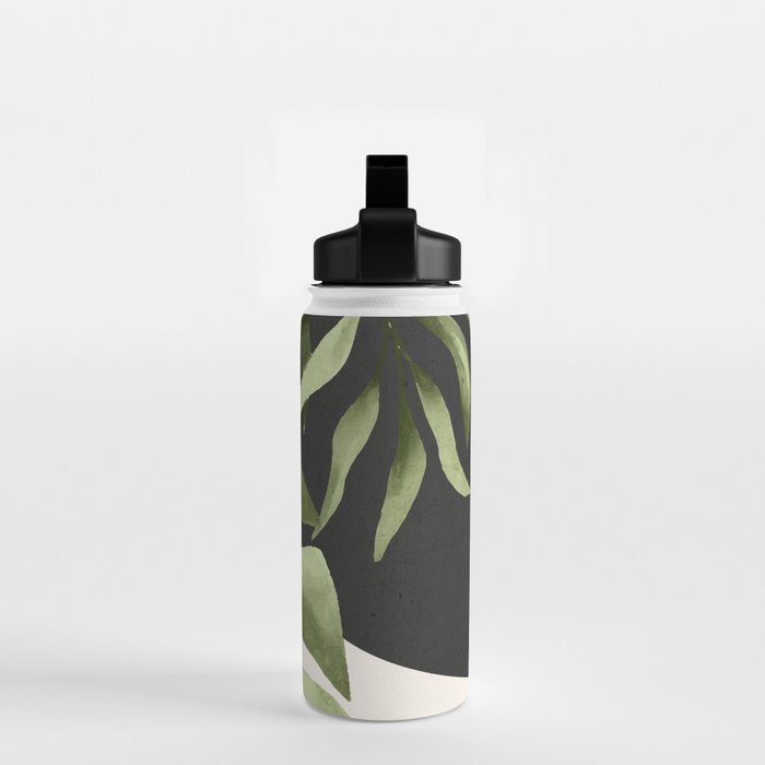 Abstract Art Tropical Leaves 23 Water Bottle Gallery Image 2