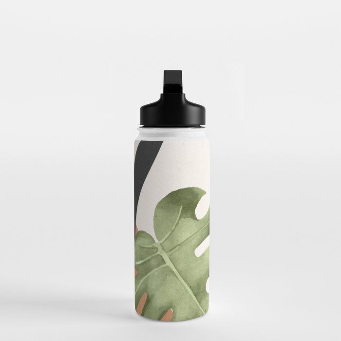 Abstract Art Tropical Leaves 23 Water Bottle Gallery Image 3