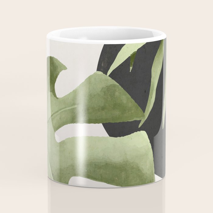 Abstract Art Tropical Leaves 23 Coffee Mug Gallery Image 4