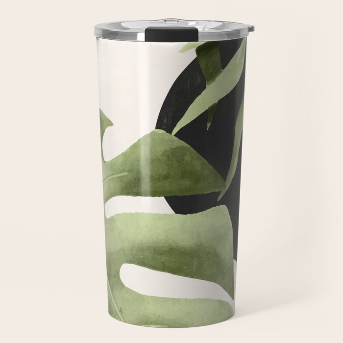 Abstract Art Tropical Leaves 23 Travel Mug Gallery Image 1