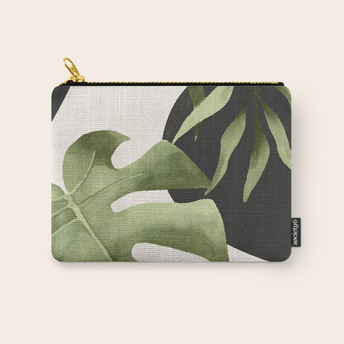 Abstract Art Tropical Leaves 23 Carry All Pouch Gallery Image 1