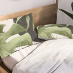 Abstract Art Tropical Leaves 23 Pillow Sham Gallery Image 2