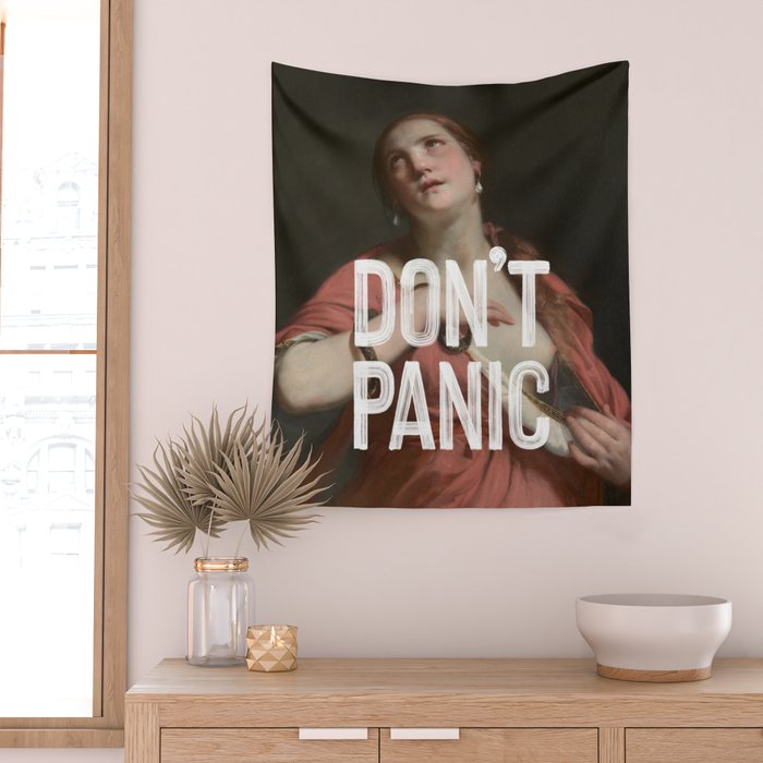 Don't Panic Wall Tapestry Gallery Image 2