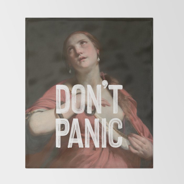 Don't Panic Throw Blanket Gallery Image 2