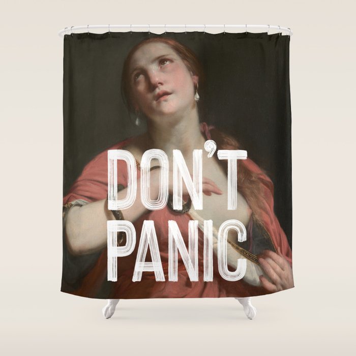 Don't Panic Shower Curtain Gallery Image 1