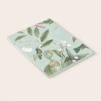 Vintage Hummingbirds and Passiflora Paradise Garden in Teal and Pink Notebook Gallery Image 3