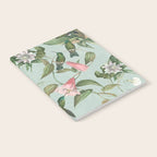 Vintage Hummingbirds and Passiflora Paradise Garden in Teal and Pink Notebook Gallery Image 2