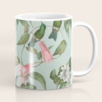 Vintage Hummingbirds and Passiflora Paradise Garden in Teal and Pink Coffee Mug Gallery Image 1