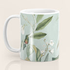 Vintage Hummingbirds and Passiflora Paradise Garden in Teal and Pink Coffee Mug Gallery Image 3