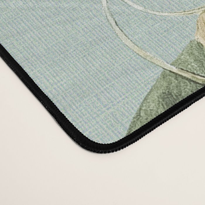 Vintage Hummingbirds and Passiflora Paradise Garden in Teal and Pink Desk Mat Gallery Image 4