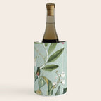 Vintage Hummingbirds and Passiflora Paradise Garden in Teal and Pink Wine Chiller Gallery Image 2