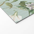 Vintage Hummingbirds and Passiflora Paradise Garden in Teal and Pink Welcome Mat Gallery Image 2