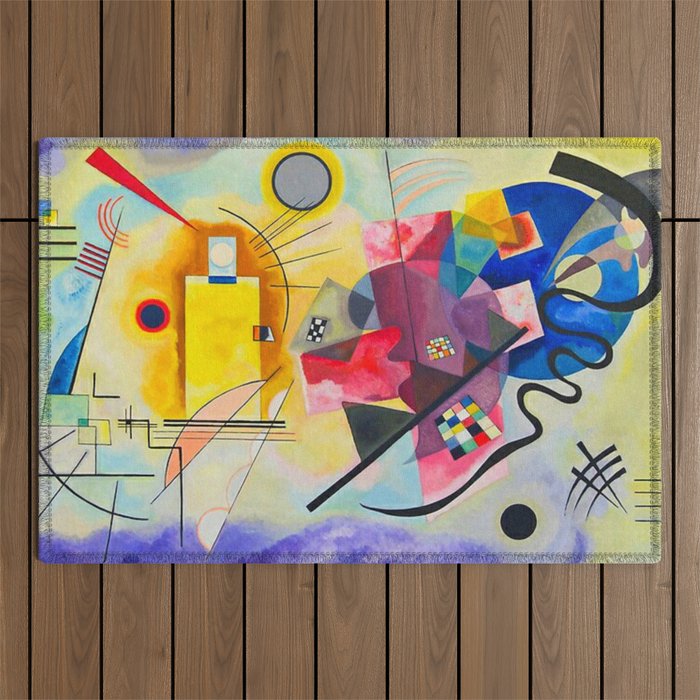 Wassily Kandinsky Yellow Red Blue Outdoor Rug Gallery Image 1