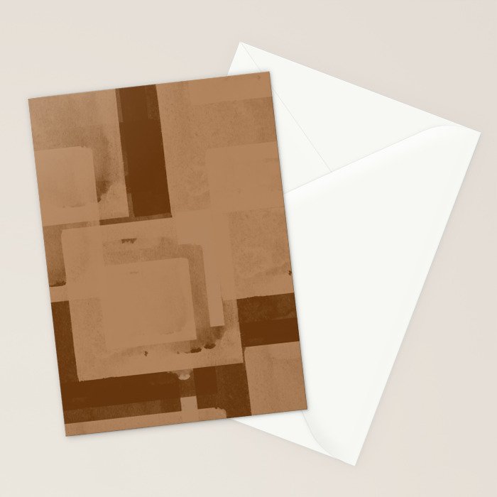 Brown Paper Cut, Japandi style Stationery Card Gallery Image 2