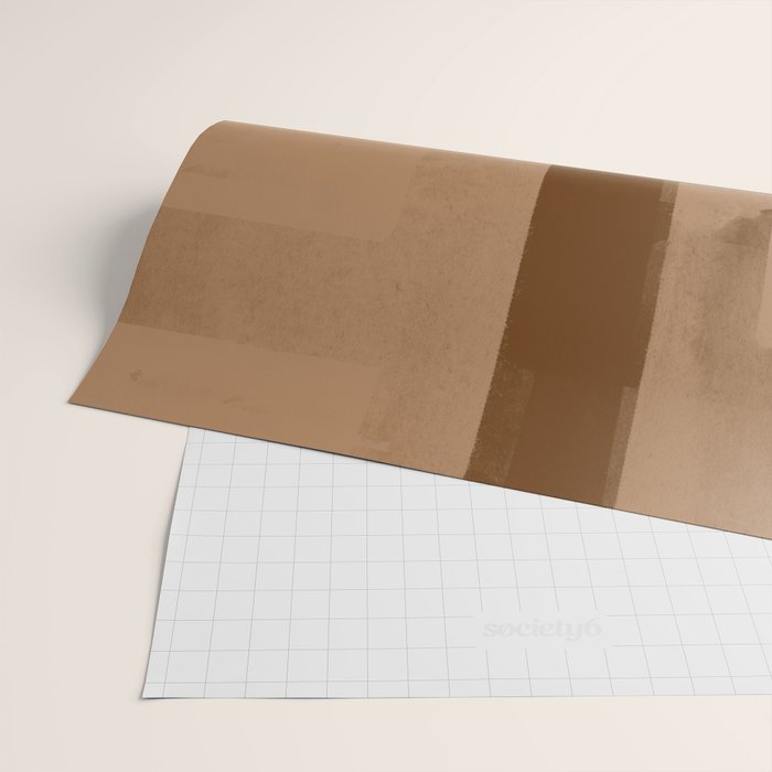 Brown Paper Cut, Japandi style Wrapping Paper Gallery Image 2