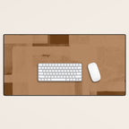 Brown Paper Cut, Japandi style Desk Mat Gallery Image 1