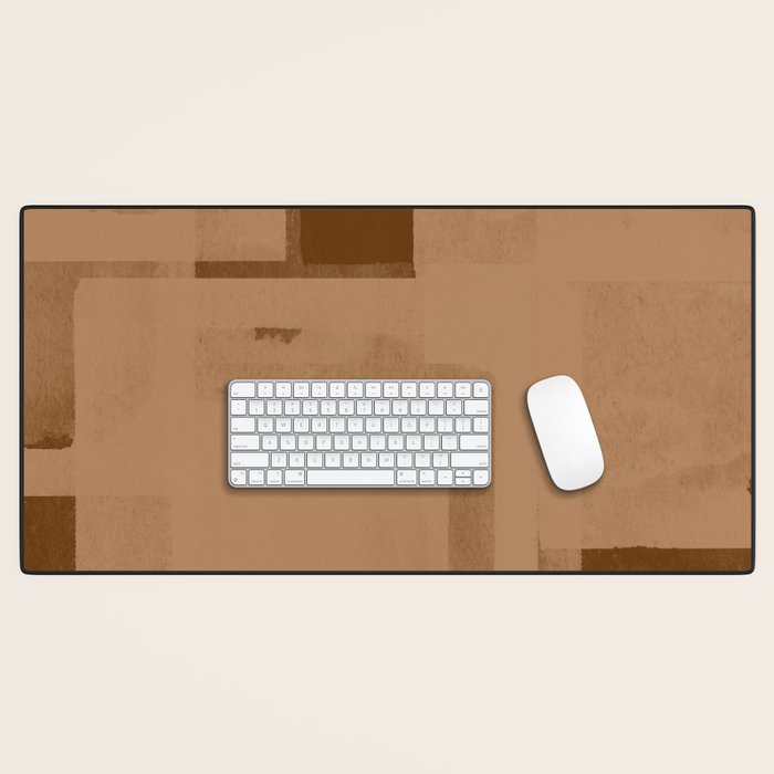 Brown Paper Cut, Japandi style Desk Mat Gallery Image 1
