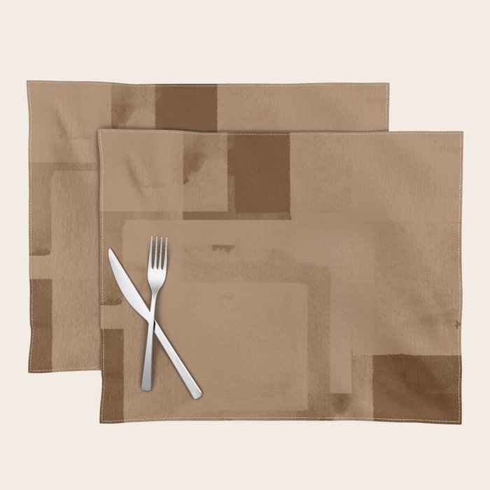 Brown Paper Cut, Japandi style Placemat Gallery Image 1