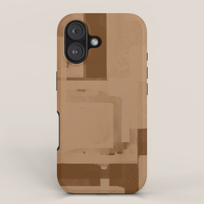 Brown Paper Cut, Japandi style iPhone Case Gallery Image 1