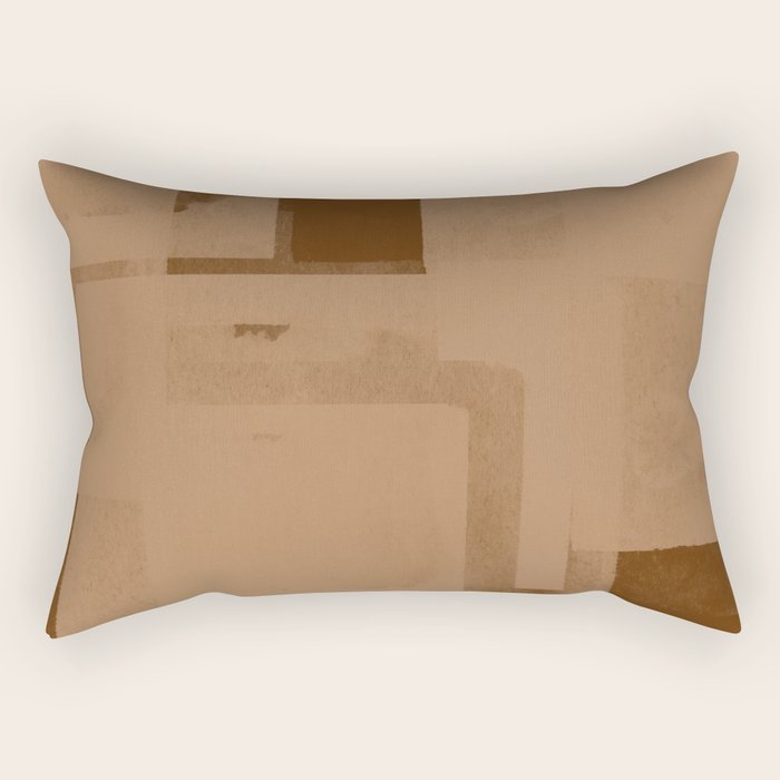 Brown Paper Cut, Japandi style Rectangular Pillow Gallery Image 1