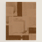 Brown Paper Cut, Japandi style Jigsaw Puzzle Gallery Image 1