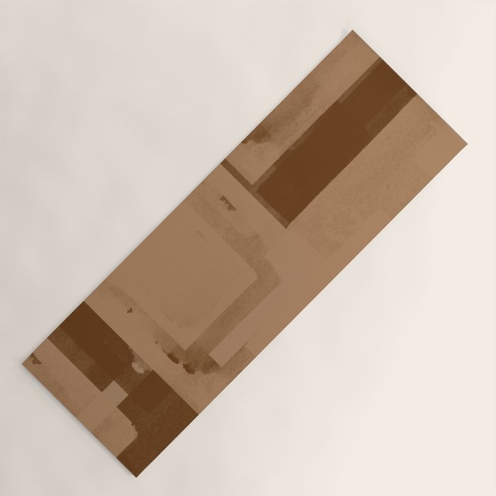 Brown Paper Cut, Japandi style Yoga Mat Gallery Image 1
