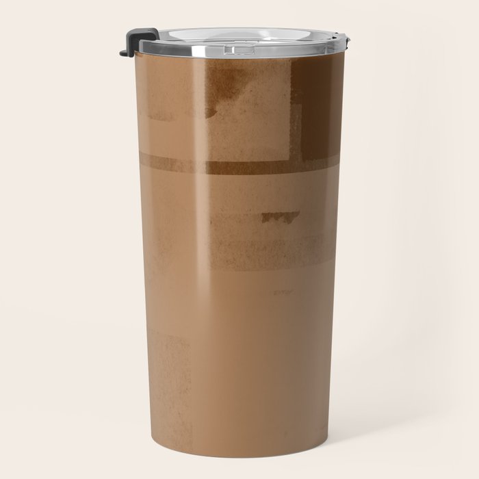 Brown Paper Cut, Japandi style Travel Mug Gallery Image 3