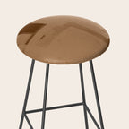 Brown Paper Cut, Japandi style Stool Gallery Image 2