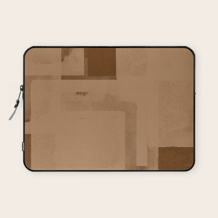 Brown Paper Cut, Japandi style Laptop Sleeve Gallery Image 1