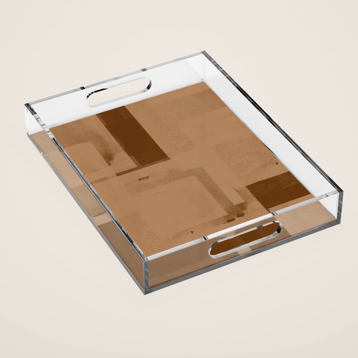 Brown Paper Cut, Japandi style Acrylic Tray Gallery Image 1