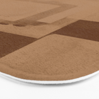 Brown Paper Cut, Japandi style Bath Mat Gallery Image 3