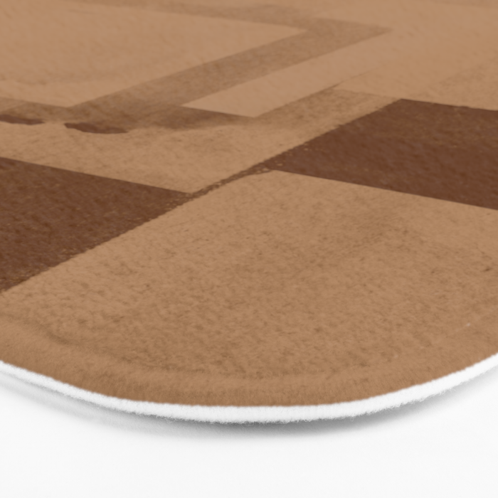 Brown Paper Cut, Japandi style Bath Mat Gallery Image 3